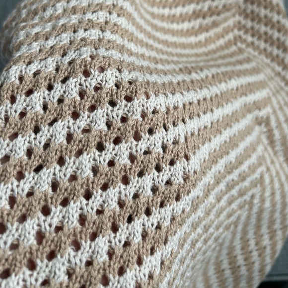 House of Harlow 1960  Khaki/Ivory Sleeveless Tan Knit Maxi Dress Size S - Picture 8 of 10